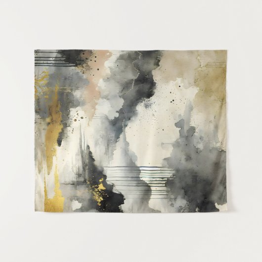 Tenture Tempête d'or (Devant (Horizontal))