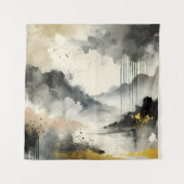 Tenture Tempête d'or (Devant)
