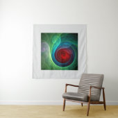 Tenture Tempête rouge Floral Art moderne Abstrait Motif co (En situation)