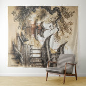 Tenture Temple bouddhiste (En situation (horizontale))