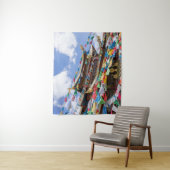 Tenture Temple tibétain avec drapeaux de prière - Yunnan,  (En situation)