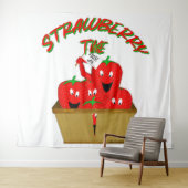 Tenture Temps de la fraise ! (En situation (horizontale))