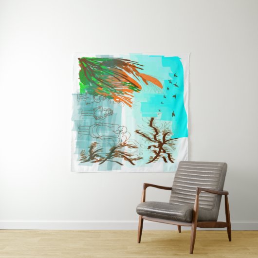 Tenture Temps De Plaisir Avec Grand-Mère Vue Extérieure Co (En situation (horizontale))