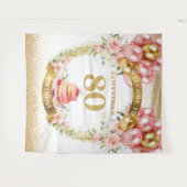 Tenture Tendance 80e anniversaire Blush or Anniversaire Ta (Devant (Horizontal))