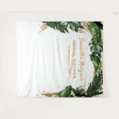 Tenture Tendance Été feuilles tropicales shower de mariage (Devant (Horizontal))