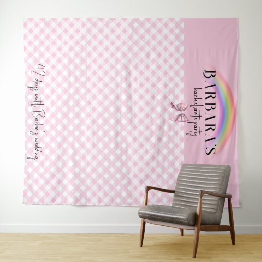 Tenture Tendance Retro Plaid En vichy Checkerboard Girly P (En situation (horizontale))