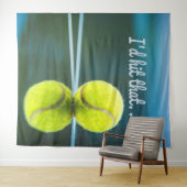 Tenture Tennis-ball je frappais ce cadeau drôle (En situation (horizontale))