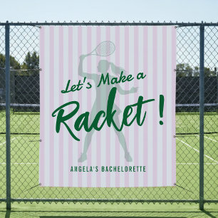 Tenture Tennis Enterrement de Vie de Jeune Fille Faisons d