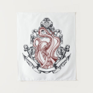Tenture Tentacules de calmar hors du miroir Horreur Lovecr