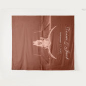 Tenture Teracotta rustique Western Bull Cow Fond de crâne (Devant (Horizontal))