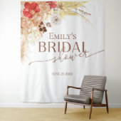 Tenture Terracotta Boho Fête des mariées fond de la photo  (En situation)