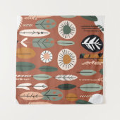 Tenture Terracotta Fleur sauvage Boho Rustique Mur Éclecti (Devant (Horizontal))