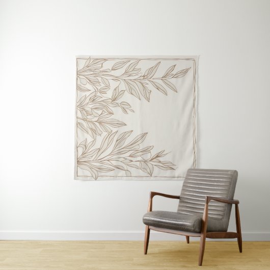 Tenture Terracotta Fleur sauvage Boho Rustique Mur Éclecti (En situation (horizontale))