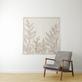 Tenture Terracotta Fleur sauvage Boho Rustique Mur Éclecti (En situation)