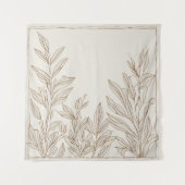 Tenture Terracotta Fleur sauvage Boho Rustique Mur Éclecti (Devant)