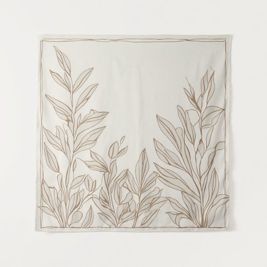 Tenture Terracotta Fleur sauvage Boho Rustique Mur Éclecti (Devant)