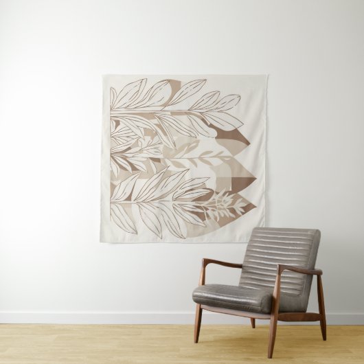 Tenture Terracotta Fleur sauvage Boho Rustique Mur Éclecti (En situation (horizontale))