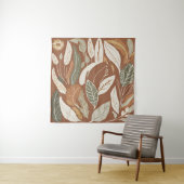 Tenture Terracotta Fleur sauvage Boho Rustique Mur Éclecti (En situation)