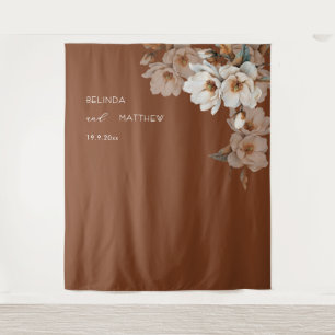 Tenture Terracotta Floral Ivoire Artistique Mariage