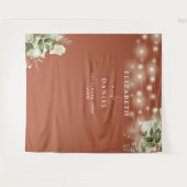 Tenture Terracotta Floral Lights Mariage Photo fond (Devant (Horizontal))