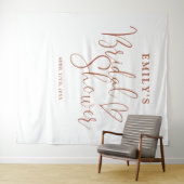 Tenture Terracotta Script Fête des mariées Photo fond (En situation (horizontale))