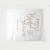 Tenture Terracotta Script Fête des mariées Photo fond (Devant (Horizontal))