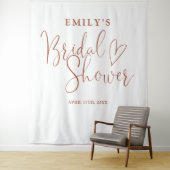 Tenture Terracotta Script Fête des mariées Photo fond (En situation)