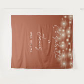Tenture Terracotta String Lights Mariage Photo fond (Devant (Horizontal))