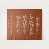 Tenture Terracotta True Love is Mariage Photo Backdrop (Devant (Horizontal))