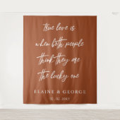 Tenture Terracotta True Love is Mariage Photo Backdrop (Devant)