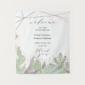 Tenture Terrarium Cactus & Succuls Mariage Bienvenue (Devant)