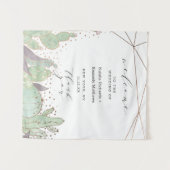 Tenture Terrarium Cactus & Succuls Mariage Bienvenue (Devant (Horizontal))