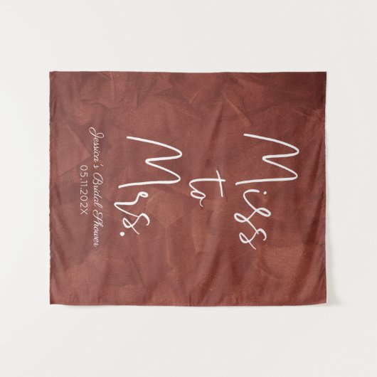 Tenture Terre à Mrs. Custom Boho Mariage (Devant (Horizontal))