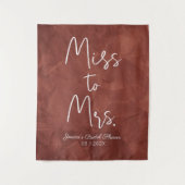 Tenture Terre à Mrs. Mariage personnalisé Bohème (Devant)