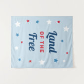 Tenture Terre de libres 4 juillet bleu (Devant (Horizontal))