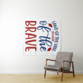 Tenture Terre des Libres à cause du Brave Bleu Rouge (En situation (horizontale))