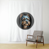 Tenture terrier noir yorkshire (En situation)