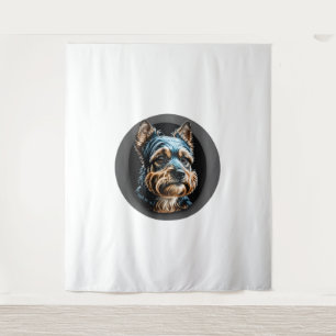 Tenture terrier noir yorkshire