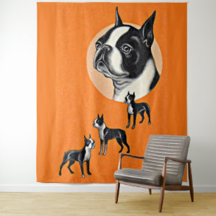 Tenture terriers de Boston