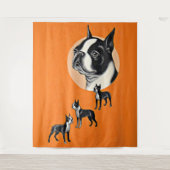 Tenture terriers de Boston (Devant)