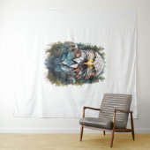 Tenture Tête d'aigle en forêt (En situation (horizontale))