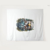 Tenture Tête d'aigle en forêt (Devant (Horizontal))