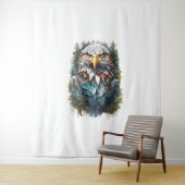 Tenture Tête d'aigle en forêt (En situation)