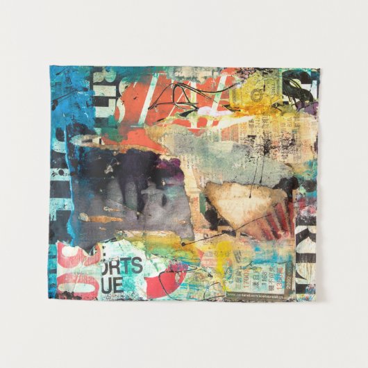 Tenture Tête de collage (Devant (Horizontal))