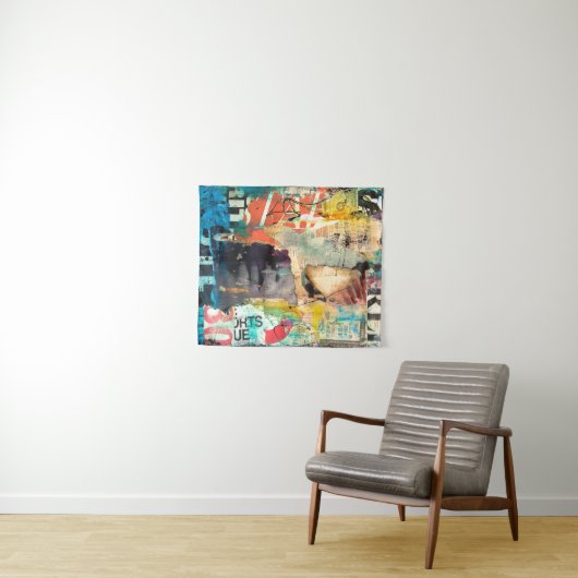 Tenture Tête de collage (En situation (horizontale))