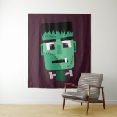 Tenture Tête de monstre de Frankenstein (En situation)