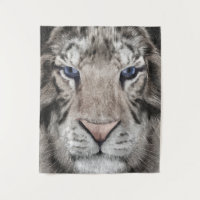Tête de Tigre Blanc Esthétique Faunique