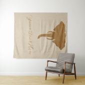 Tenture Tête d'éléphant marron chic safari rustique jungle (En situation (horizontale))