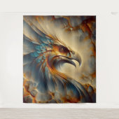 Tenture Tête d'oiseau disparue 1 - Aquarelle (Devant)