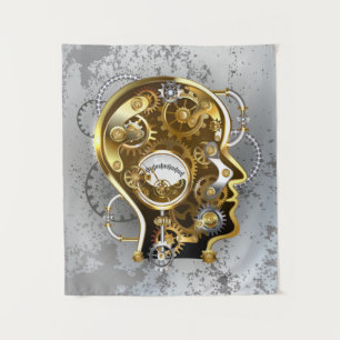 Tenture Tête Steampunk avec manomètre